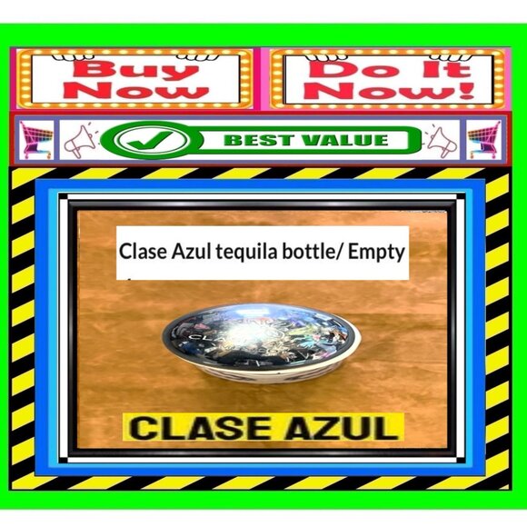 📢 CLASE AZUL Tequila ➕🆒 EMPTY BOTTLE Painted Reuseable DISPLAY 💸BUY NOW‼️🟢 - Picture 10 of 16